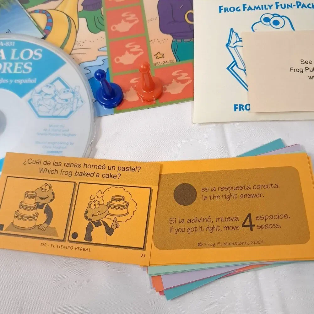 Frog Family Fun Packs Game 20-R Bilingual‎ reading Spanish English Homeschool